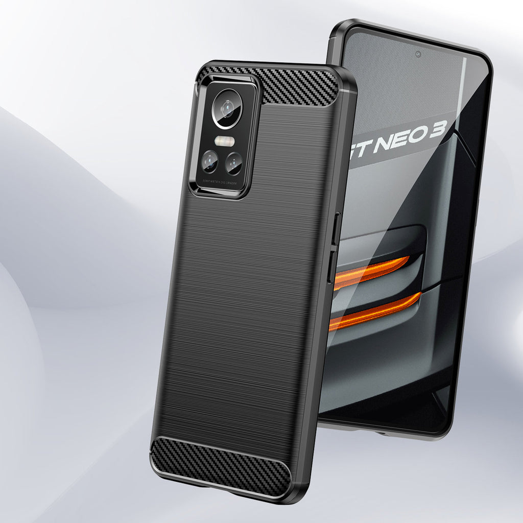 Anglies rašto TPU dėklas Realme GT Neo 3 – juodas -- Realme GT Neo 3