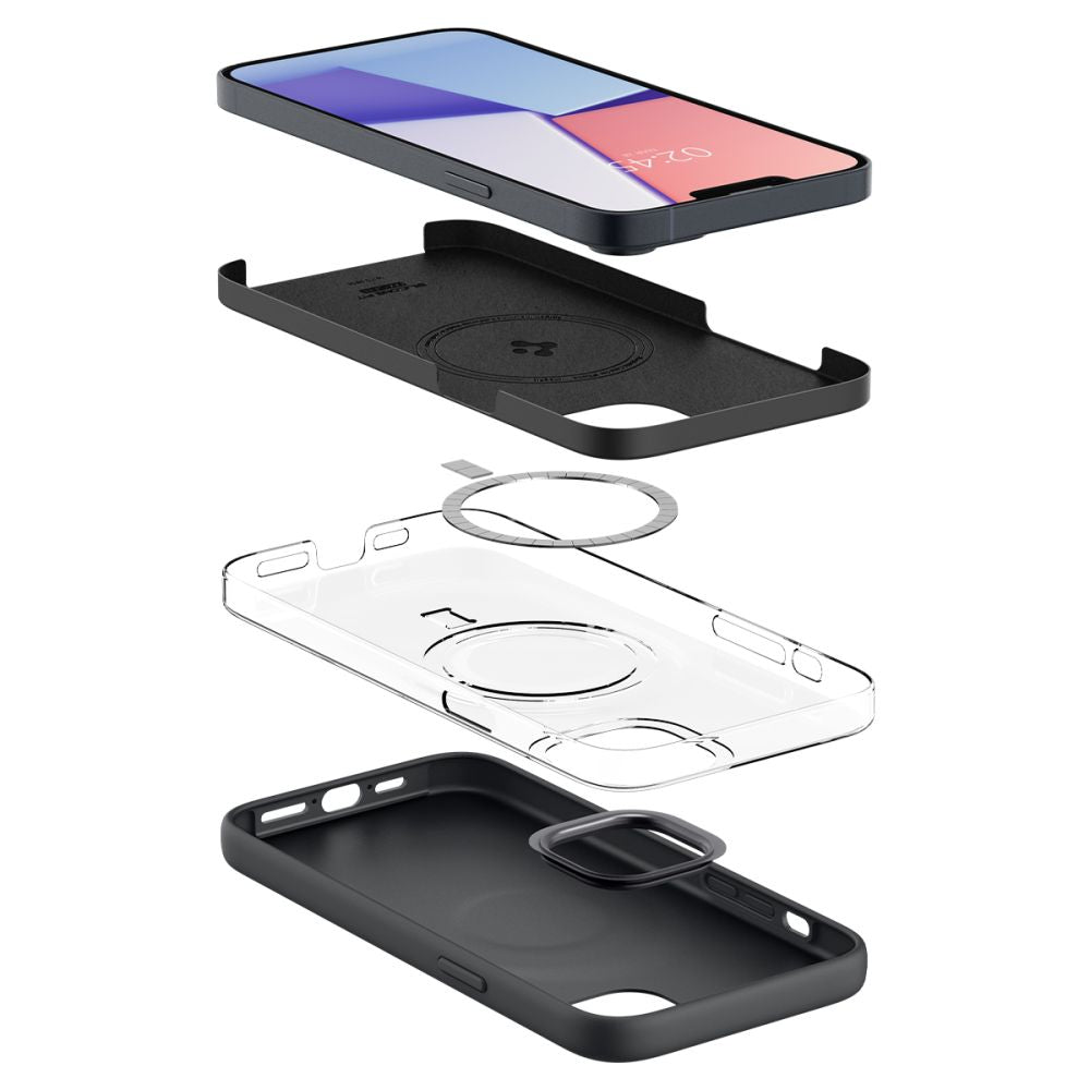 Spigen Silicone Fit MagSafe dėklas iPhone 14 Plus – juodas