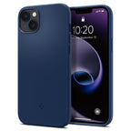 Spigen Silicone Fit Mag dėklas su MagSafe, skirtas iPhone 14 Plus - mėlynas