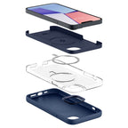 Spigen Silicone Fit Mag dėklas su MagSafe, skirtas iPhone 14 Plus - mėlynas