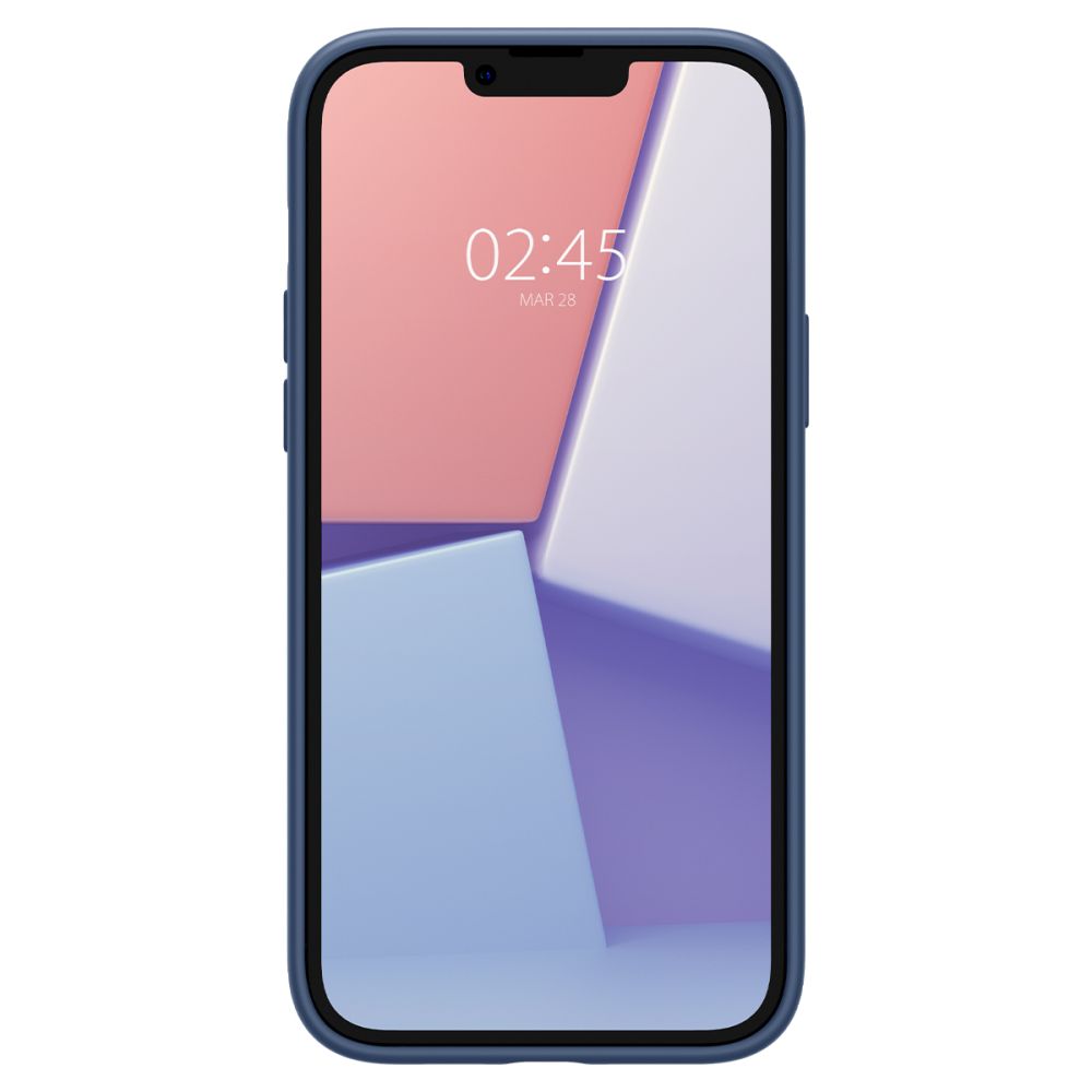 Spigen Silicone Fit Mag dėklas su MagSafe, skirtas iPhone 14 Plus - mėlynas