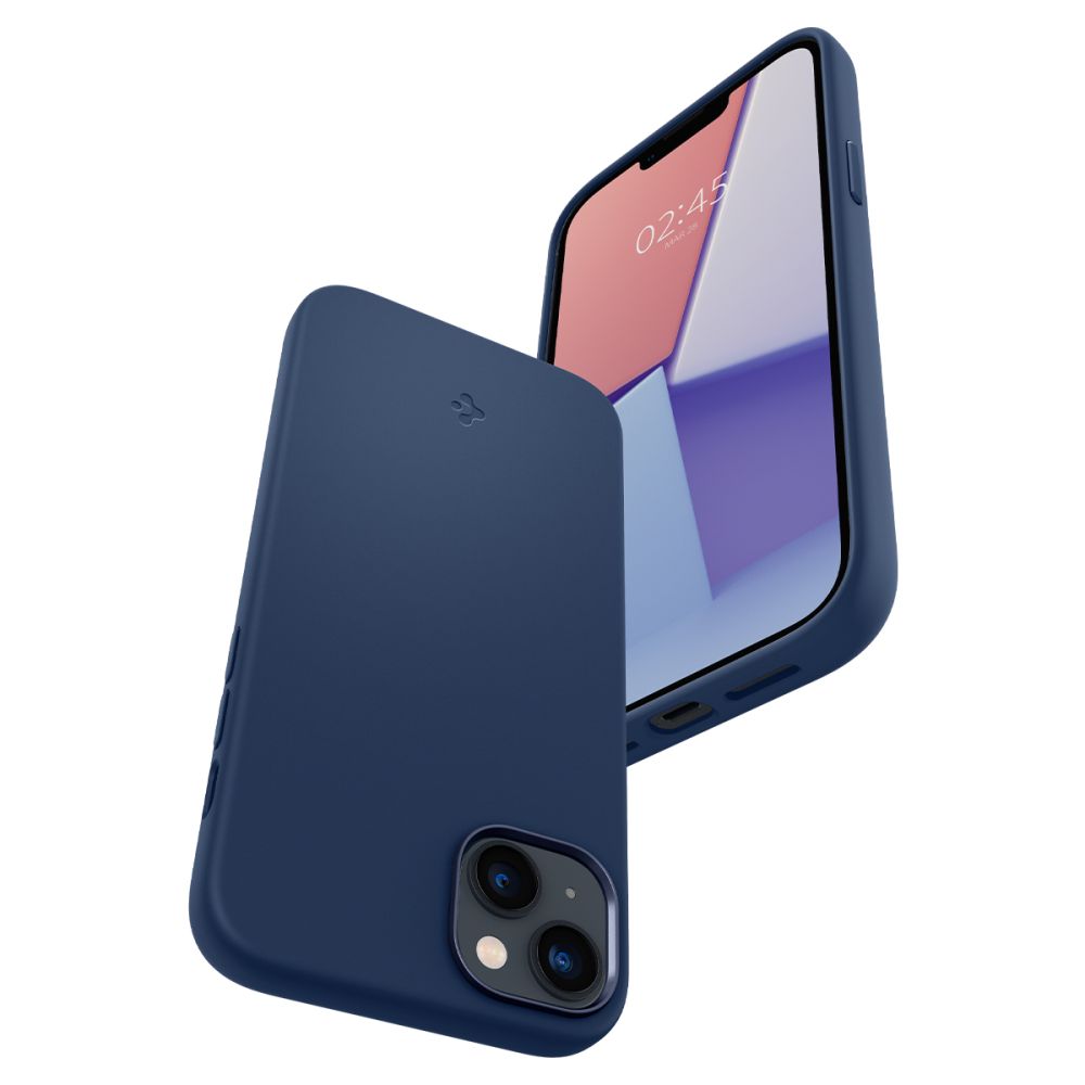 Spigen Silicone Fit Mag dėklas su MagSafe, skirtas iPhone 14 Plus - mėlynas