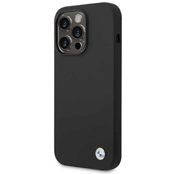 BMW silikoninis dėklas iPhone 14 Pro Max – juodas -- iPhone 14 Pro Max