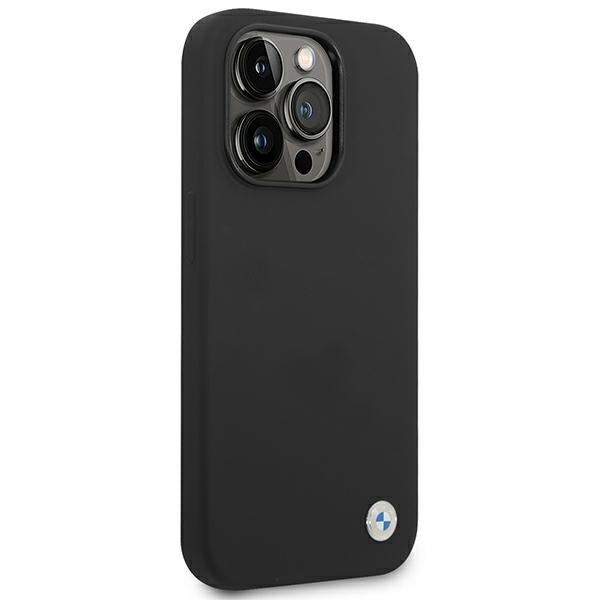 BMW silikoninis dėklas iPhone 14 Pro Max – juodas -- iPhone 14 Pro Max
