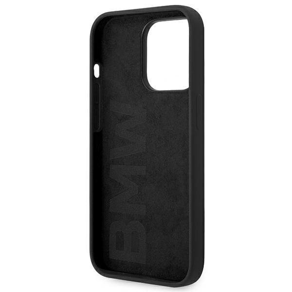 BMW silikoninis dėklas iPhone 14 Pro Max – juodas -- iPhone 14 Pro Max