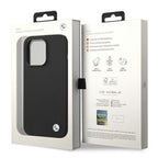 BMW silikoninis dėklas iPhone 14 Pro Max – juodas -- iPhone 14 Pro Max