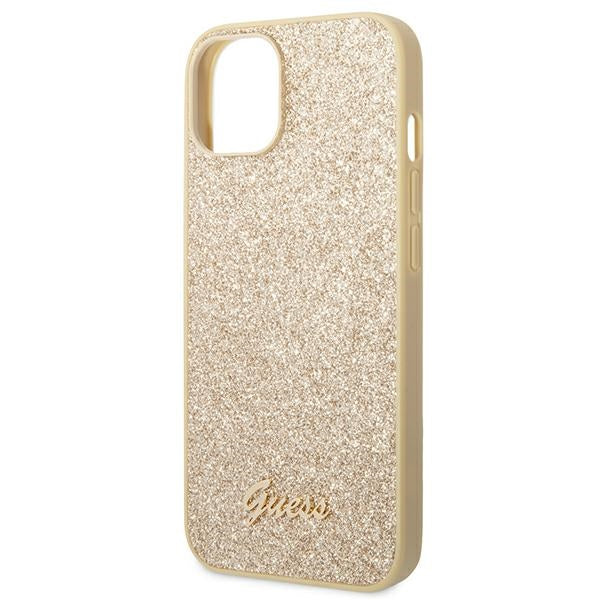 Guess blizgus dėklas iPhone 14 6.1 – auksinis