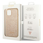 Guess blizgus dėklas iPhone 14 6.1 – auksinis