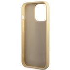 Guess Glitter Script dėklas iPhone 14 Pro – auksinis