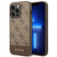Guess dėklas iPhone 14 Pro – rudas 4G Stripe