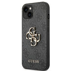 Guess 4G Big Metal Logo iPhone 14 dėklas - Pilkas -- iPhone 14
