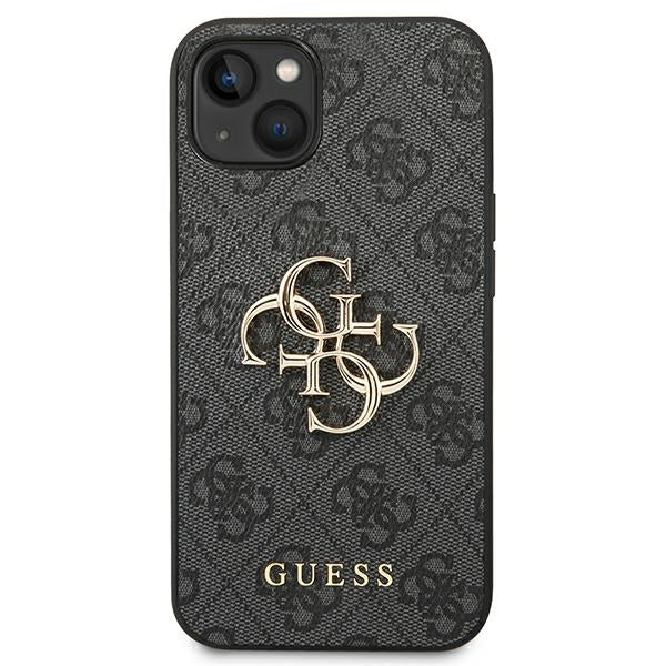 Guess 4G Big Metal Logo iPhone 14 dėklas - Pilkas -- iPhone 14
