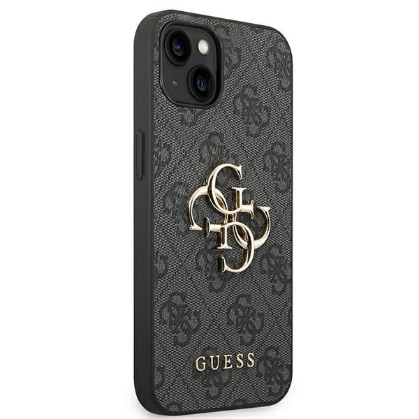 Guess 4G Big Metal Logo iPhone 14 dėklas - Pilkas -- iPhone 14