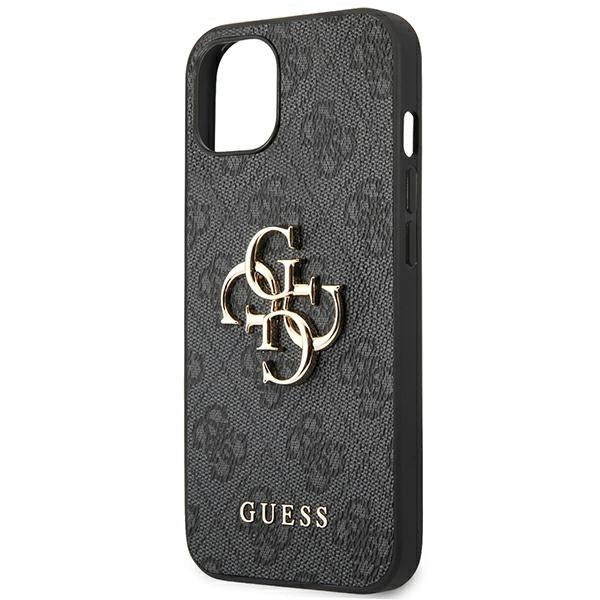 Guess 4G Big Metal Logo iPhone 14 dėklas - Pilkas -- iPhone 14