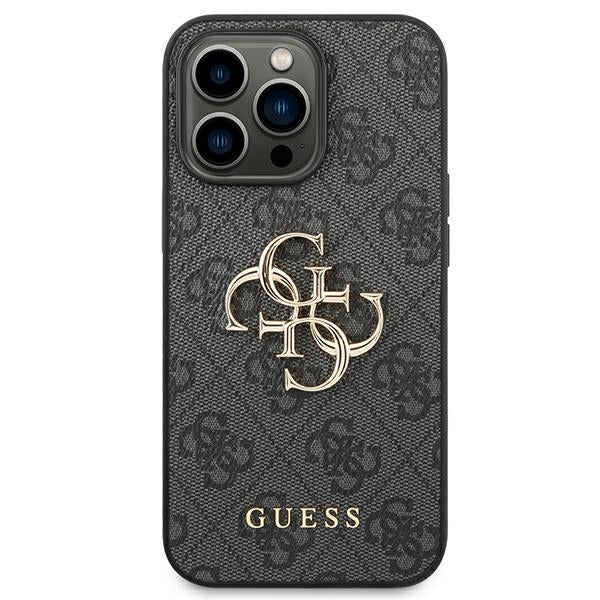 Guess 4G Big Metal Logo dėklas iPhone 14 Pro – pilkas