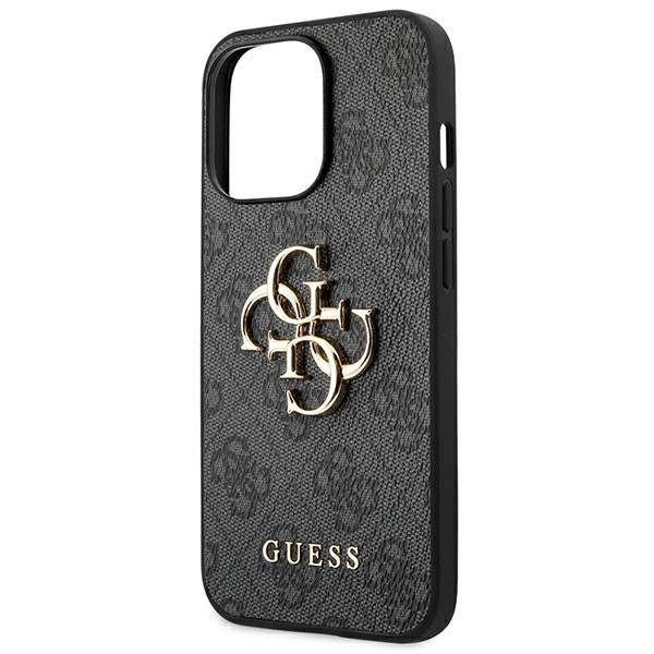 Guess 4G Big Metal Logo dėklas iPhone 14 Pro – pilkas