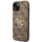 Guess 4G Big Metal Logo dėklas iPhone 14 - rudas -- iPhone 14