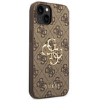 Guess 4G Big Metal Logo dėklas iPhone 14 - rudas -- iPhone 14