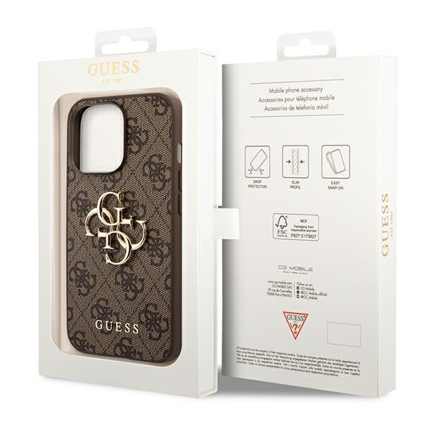 Guess GUHCP14X4GMGBR iPhone 14 Pro Max 6,7" rudas dėklas 4G Big Metal Logo -- iPhone 14 Pro Max