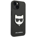 Karl Lagerfeld saffiano dėklas iPhone 14 Plus – juodas