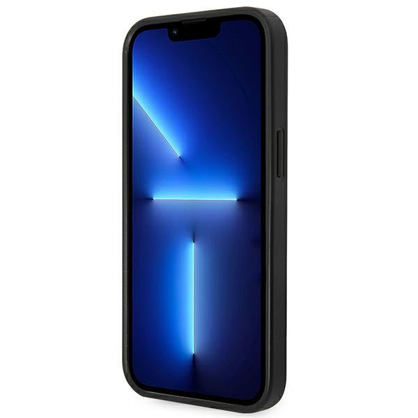 Karl Lagerfeld saffiano dėklas iPhone 14 Plus – juodas