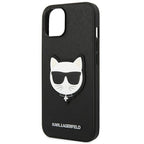 Karl Lagerfeld saffiano dėklas iPhone 14 Plus – juodas