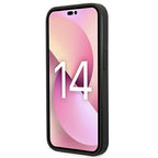 Karl Lagerfeld Saffiano Choupette dėklas iPhone 14 Pro – juodas