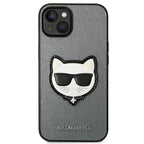 Karl Lagerfeld dėklas iPhone 14/15 Plus – sidabrinis