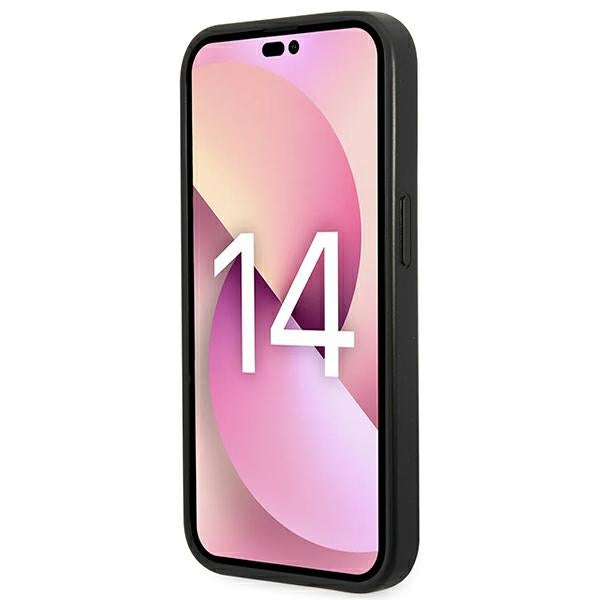 Karl Lagerfeld Saffiano dėklas iPhone 14 Pro Max – sidabrinis