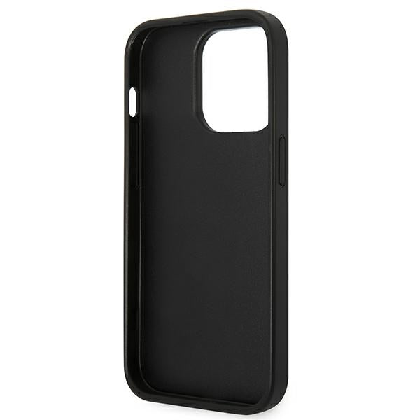 Karl Lagerfeld Saffiano dėklas iPhone 14 Pro Max – sidabrinis