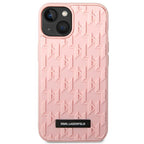 Karl Lagerfeld 3D Monogram dėklas iPhone 14 Plus – rožinis
