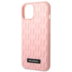 Karl Lagerfeld 3D Monogram dėklas iPhone 14 Plus – rožinis