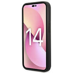 Karl Lagerfeld Saffiano dėklas iPhone 14 Pro – sidabrinis