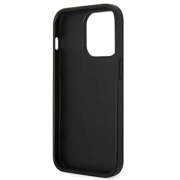 Karl Lagerfeld Saffiano dėklas iPhone 14 Pro Max – sidabrinis
