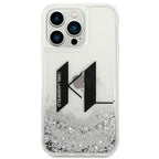 Karl Lagerfeld blizgantis dėklas iPhone 14 Pro – sidabrinis -- iPhone 14 Pro