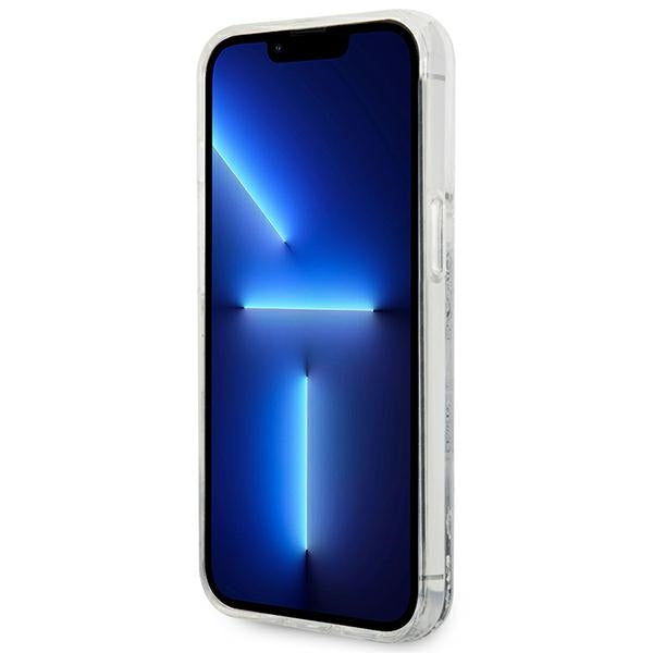 Karl Lagerfeld blizgantis dėklas iPhone 14 Pro – sidabrinis -- iPhone 14 Pro