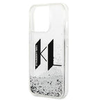Karl Lagerfeld blizgantis dėklas iPhone 14 Pro – sidabrinis -- iPhone 14 Pro