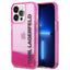 Karl Lagerfeld Liquid Glitter dėklas iPhone 14 Pro – rožinis -- iPhone 14 Pro