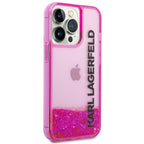 Karl Lagerfeld Liquid Glitter dėklas iPhone 14 Pro – rožinis -- iPhone 14 Pro