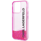 Karl Lagerfeld Liquid Glitter dėklas iPhone 14 Pro – rožinis -- iPhone 14 Pro