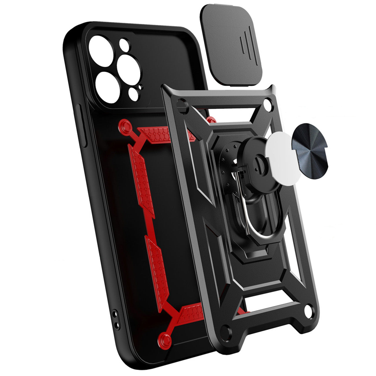 Hybrid Armor Camshield dėklas iPhone 14 Plus – mėlynas