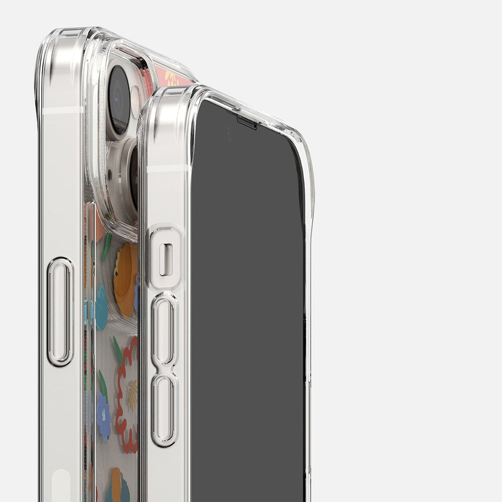 Ringke Fusion Design dėklas iPhone 14 Plus – skaidrus (gėlės)
