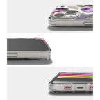 Ringke Fusion Design dėklas iPhone 14 Plus – skaidrus, Purple Rose