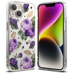 Ringke Fusion Design dėklas iPhone 14 Plus – skaidrus, Purple Rose -- iPhone 14 Plus