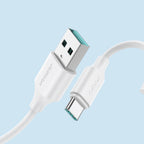 Joyroom Long-Lasting Series A9 Laidas USB-A / USB-C 3A 1m - baltas