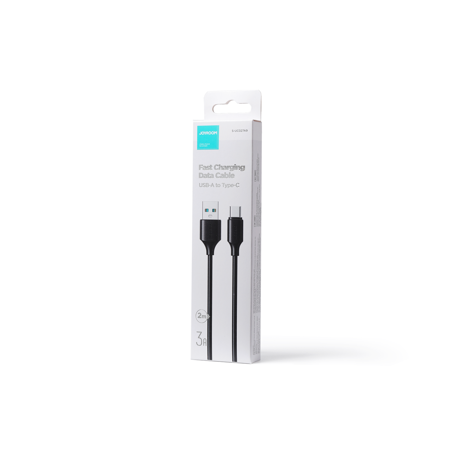 Joyroom Long-Lasting Series A9 Laidas USB-A / USB-C 3A 2m - juodas -- Cell phone cables