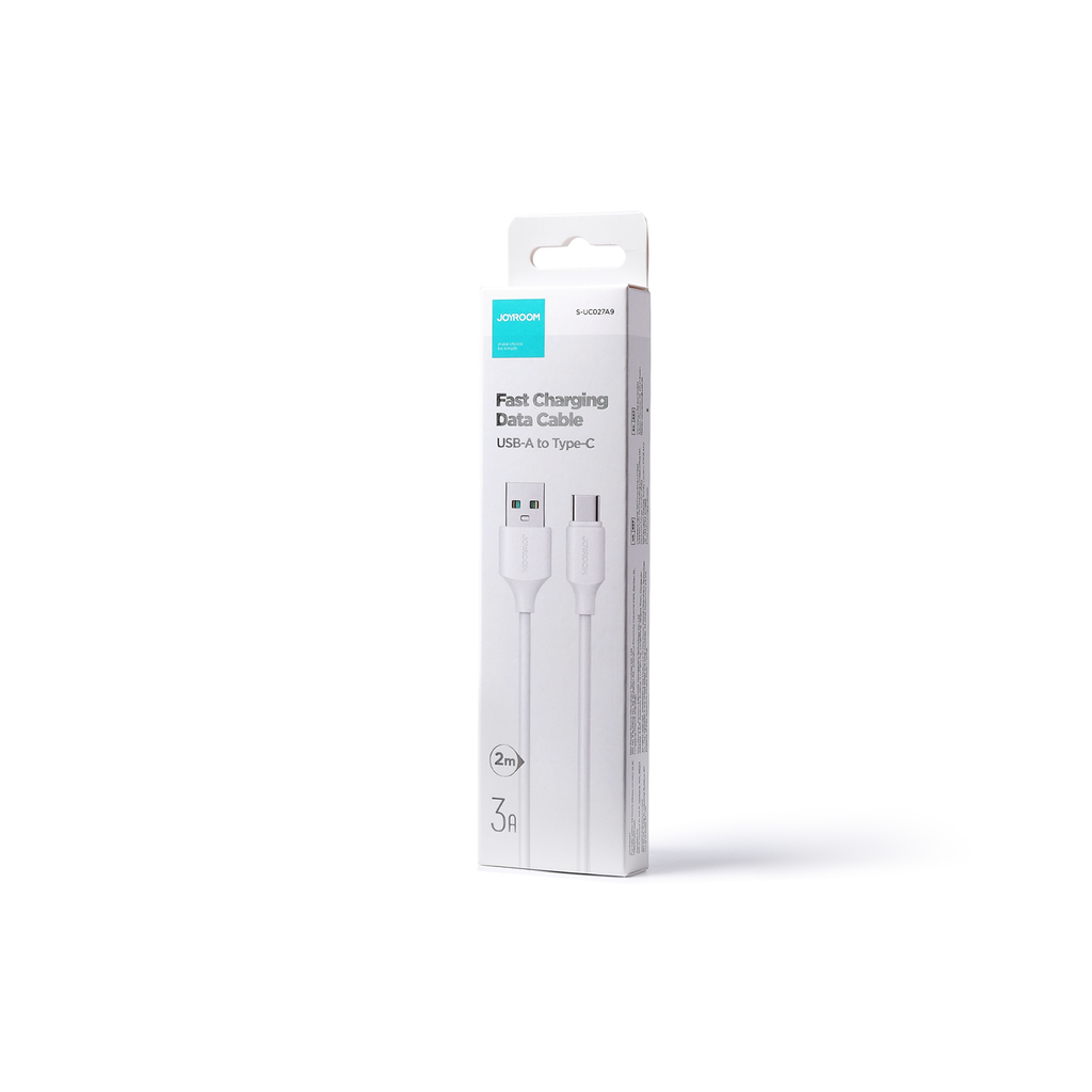 Joyroom Long-Lasting Series A9 Laidas USB-A / USB-C 3A 2m - baltas