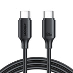 Joyroom Long-Lasting Series A9 Laidas USB-C / USB-C PD QC 60W 3A 1m - juodas