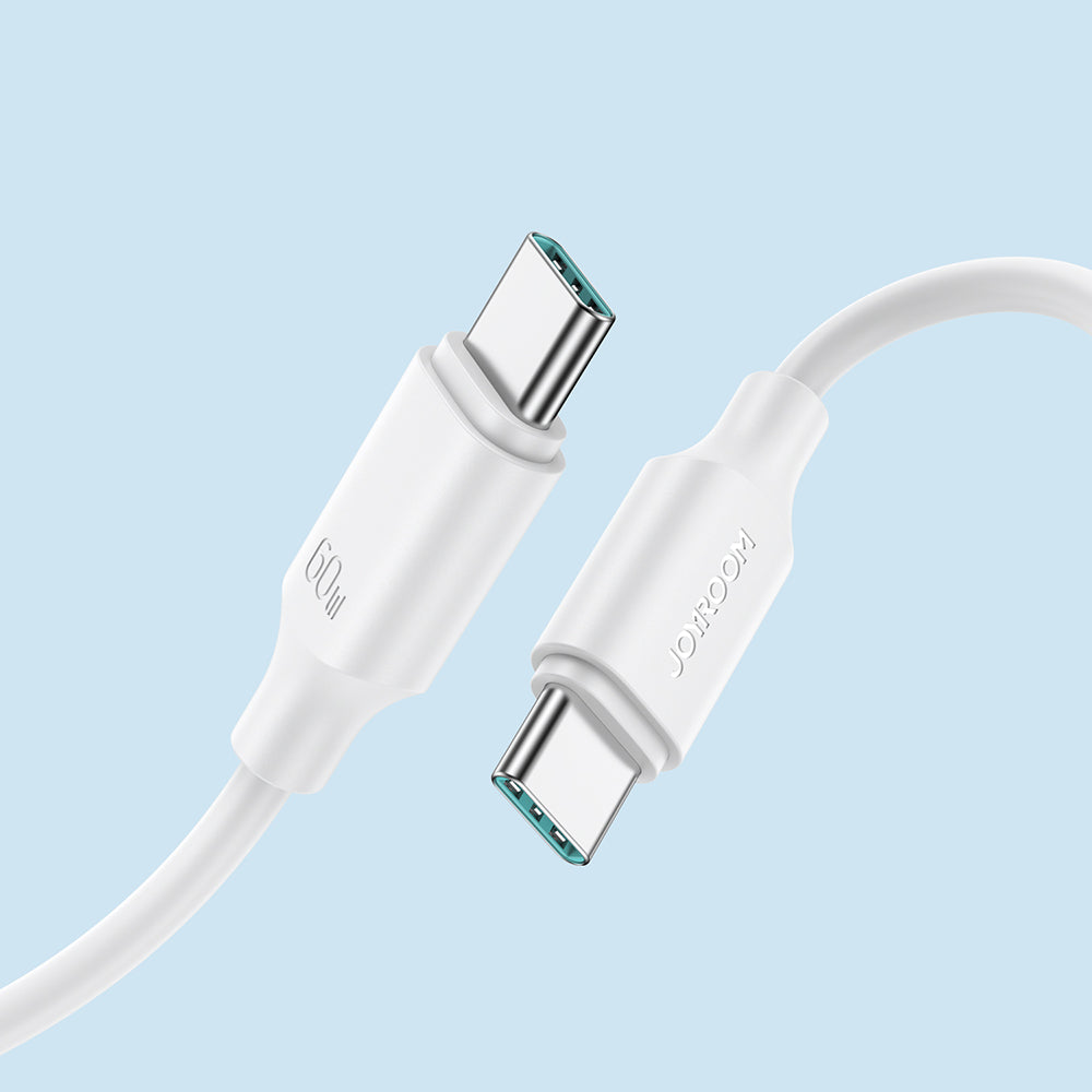 Joyroom Long-Lasting Series A9 Laidas USB-C / USB-C PD QC 60W 3A 1m - baltas