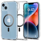 Spigen Ultra Hybrid MagSafe dėklas iPhone 14 Plus – skaidrus pilkas